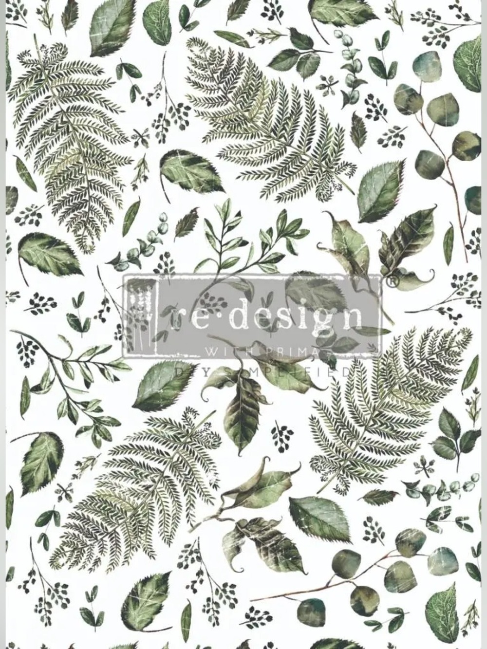 Redesign with Prima Decor Transfer | FERN WOODS | RARE (retired) | 22” x 30”